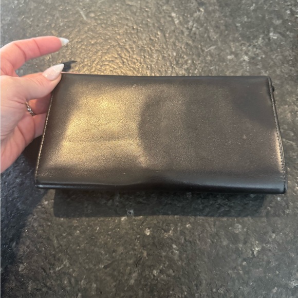 Unisex vintage Coach continental wallet smooth leather large size black c8329 - Picture 3 of 5